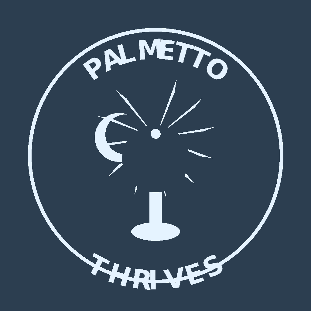 Palmetto Thrives circular palmetto & crescent logo